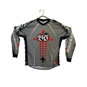 Black star paintball Y2K 90s made in USA jersey medium BS padded arms CLEAN